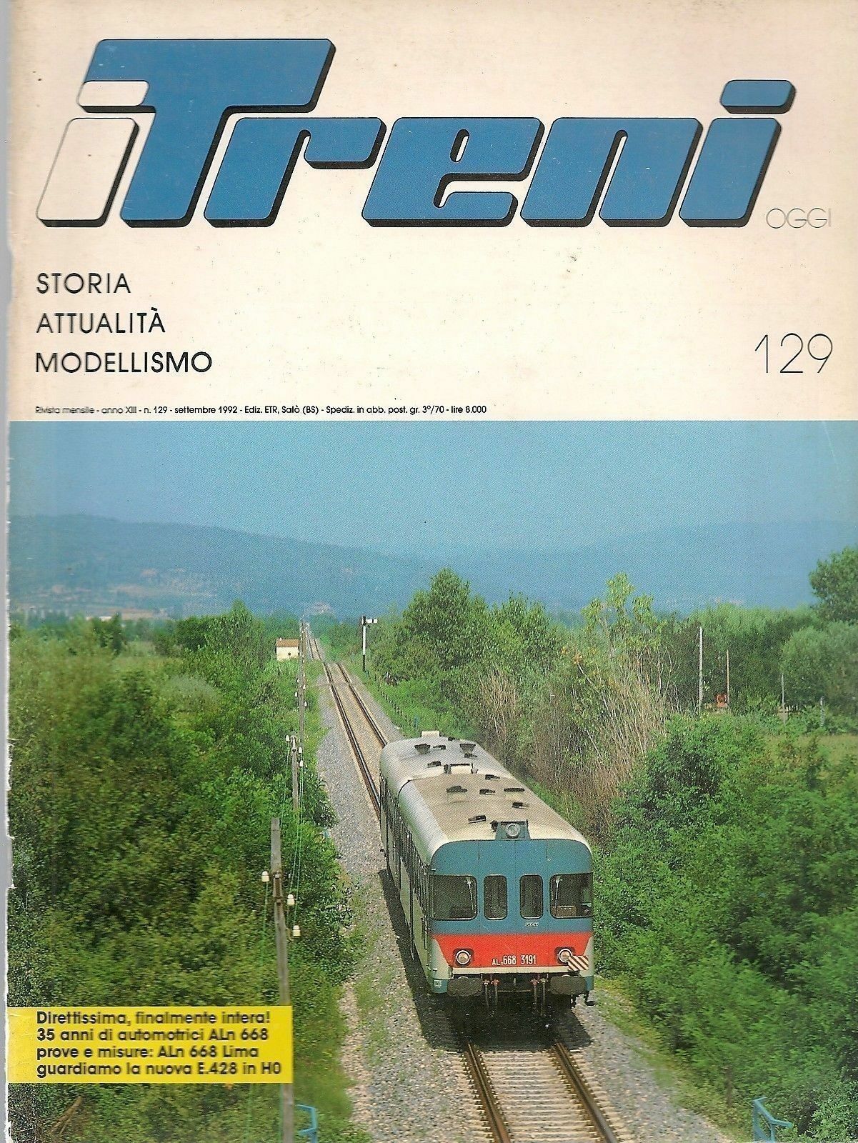 I TRENI N. 129 - SETTEMBRE 1992
