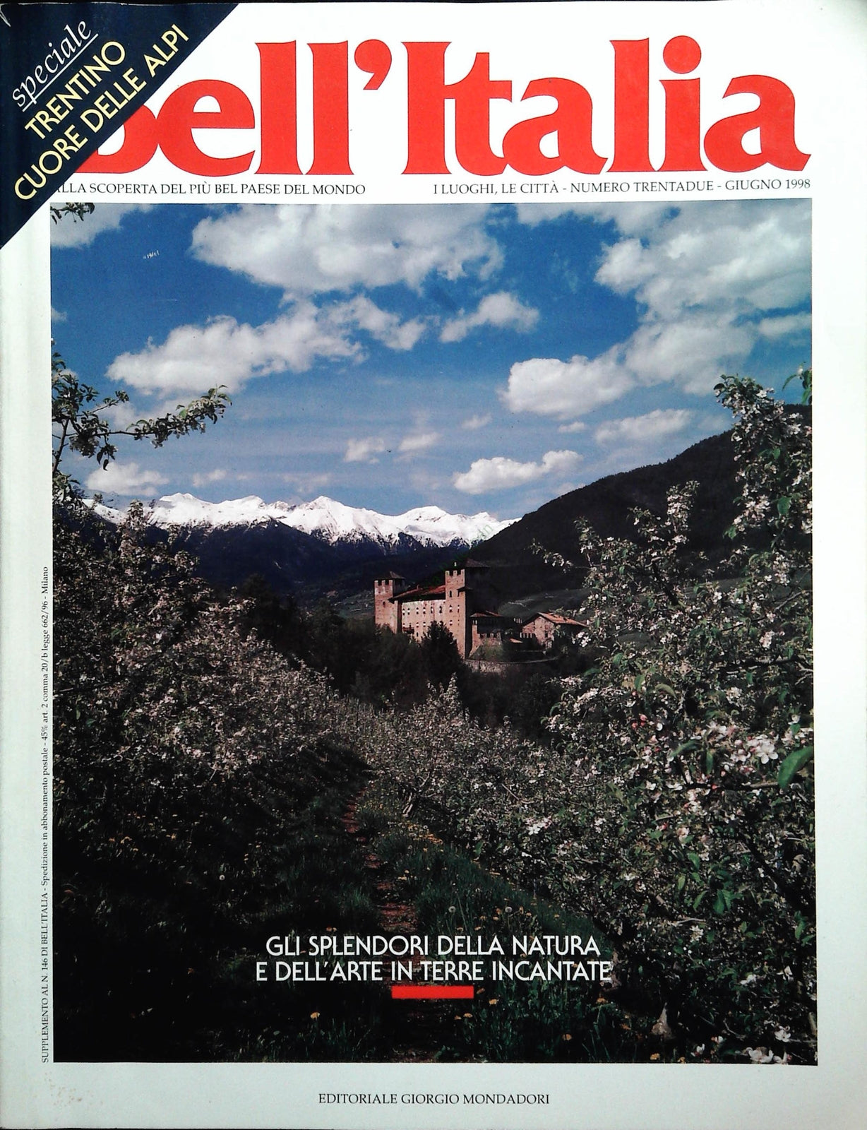 BELL'ITALIA GIUGNO 1998 - SPECIALE TRENTINO