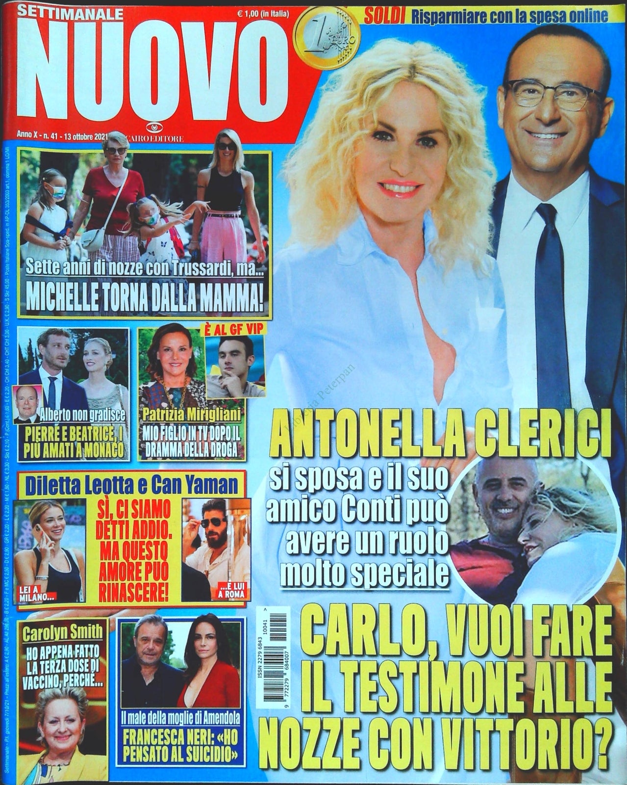 SETTIMANALE NUOVO 13 OTTOBRE 2021 -CLERICI-DILETTA LEOTTA-FRANCESCA NERI - OUTLE