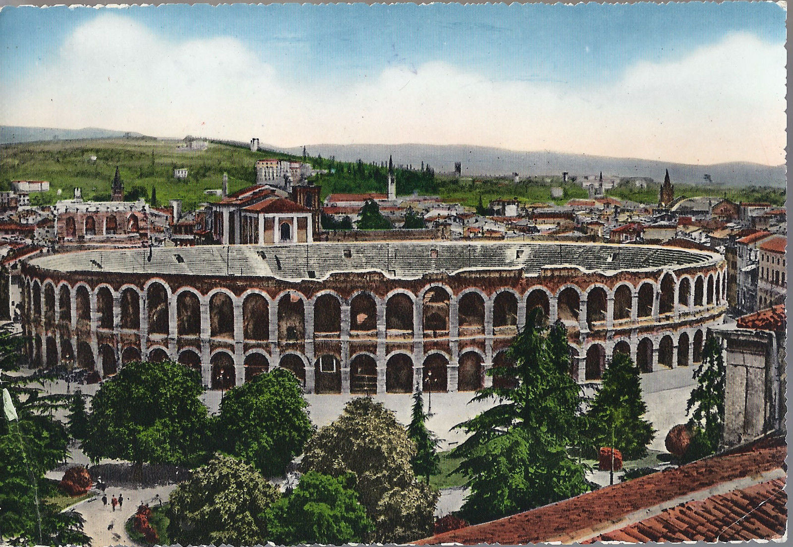 VERONA - ARENA - V 1955 - FG - acquerellata