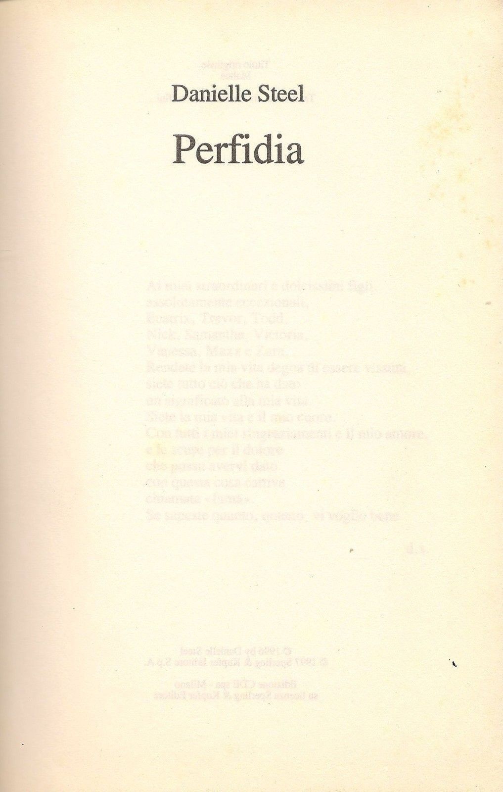 PERFIDIA - DANIELLE STEEL ED. CDE