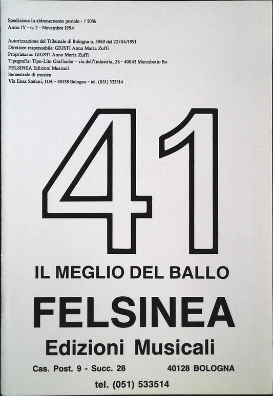 L MEGLIO DEL BALLO FLESINEA EDIZIONI N. 41 - SPARTITO-SHEET MUSIC