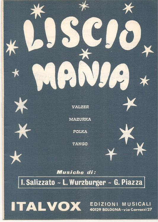 LISCIO MANIA - 14 BRANI - SPARTITO-SHEET MUSIC