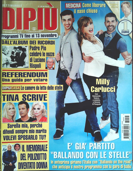 DI PIU' 14 NOVEMBRE 2016 - MILLY CARLUCCI - LUCIANO RISPOLI-PADRE PIO -OUTLET