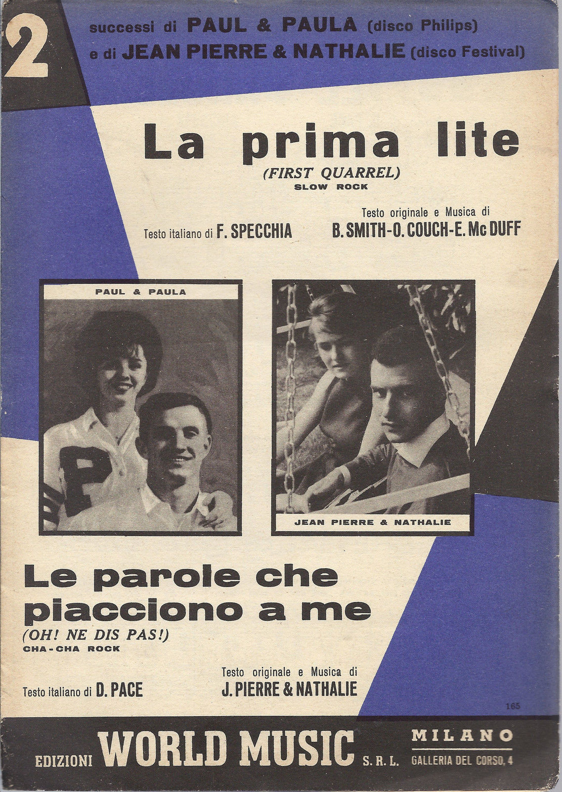 LA PRIMA LITE (FIRST QUERREL), LE PAROLE CHE PIACCIONO A ME (.....)# SPARTITO