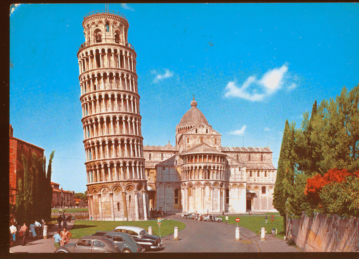 PISA - TORRE PENDENTE E ABSIDE DUOMO - V1962