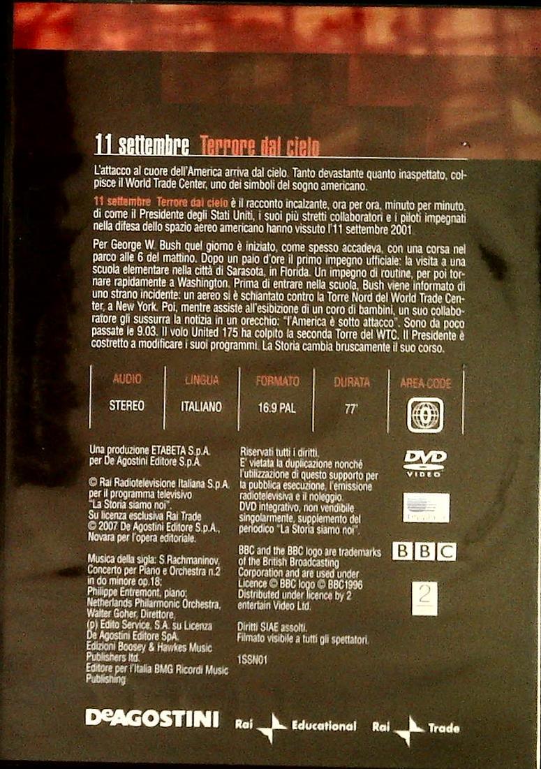 11 SETTEMBRE. TERRORE DAL CIELO. LASTORIA SIAMO NOI - DVD