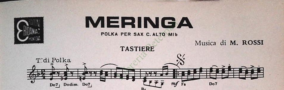 MERINGA- polka - APE REGINA. mazurka - SPARTITO-SHEET MUSIC