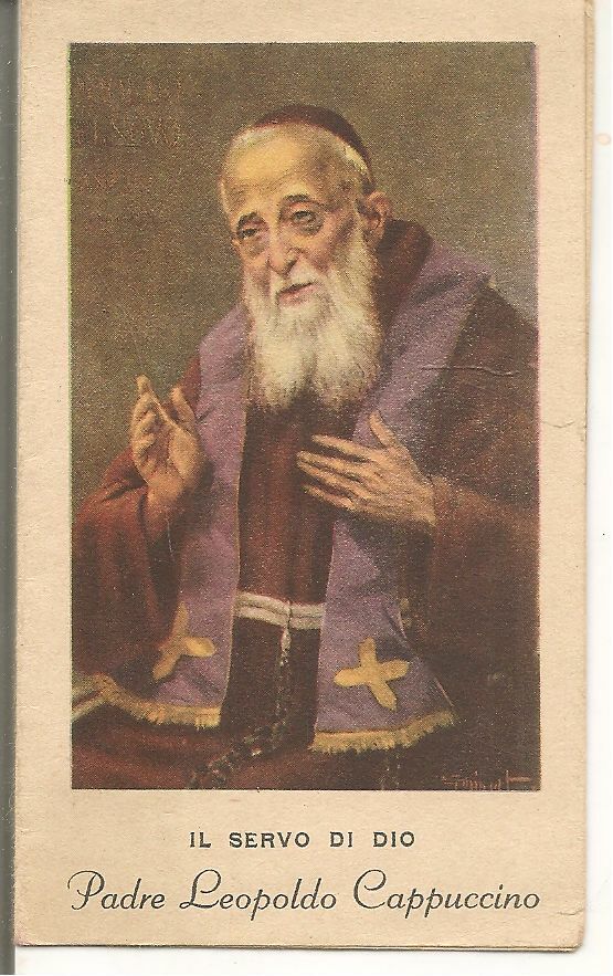 PADRE LEOPOLDO CAPPUCCINO - SERVO DI DIO - SANTINO HOLY CARD - AS016-074-1