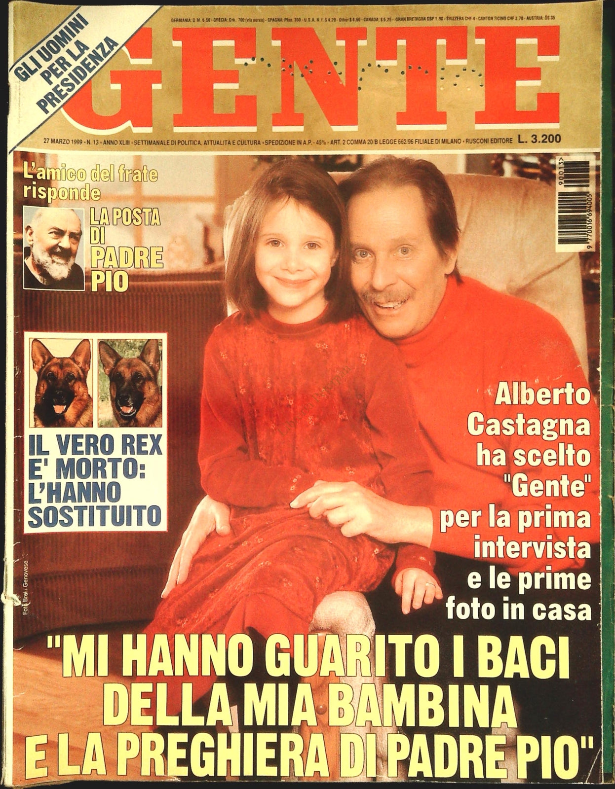 GENTE 27 MARZO 1999 - ALBERTO CASTAGNA