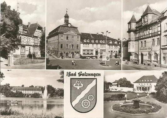 BAD SALZUNGEN - CINQUE VEDUTE CON STEMMA - NV