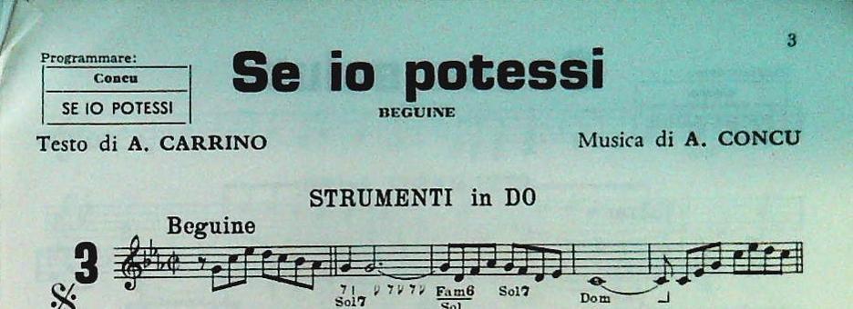 ALBINO CONCU - 10 SUCCESSI - SPARTITO-SHEET-MUSIC