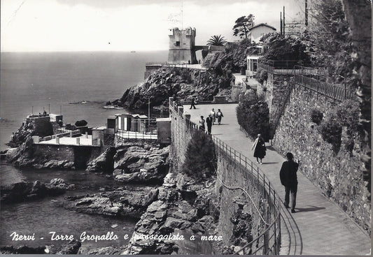 NERVI - TORRE GROPPELLO E PASSEGGIATA A MARE - V 1946 - FG -
