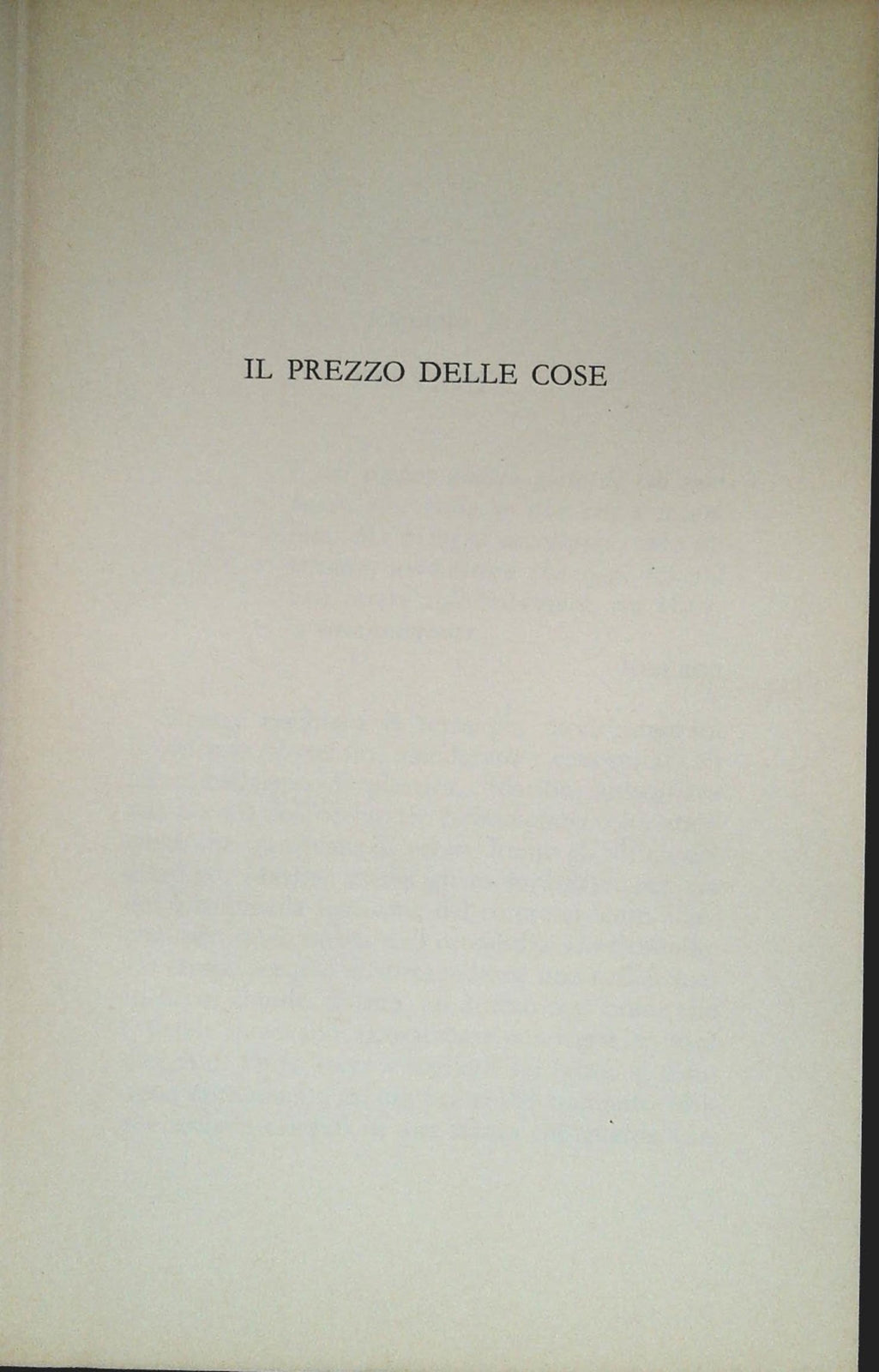 IL PREZZO DELLE COSE - BENOITE GROULT - CDE 1973