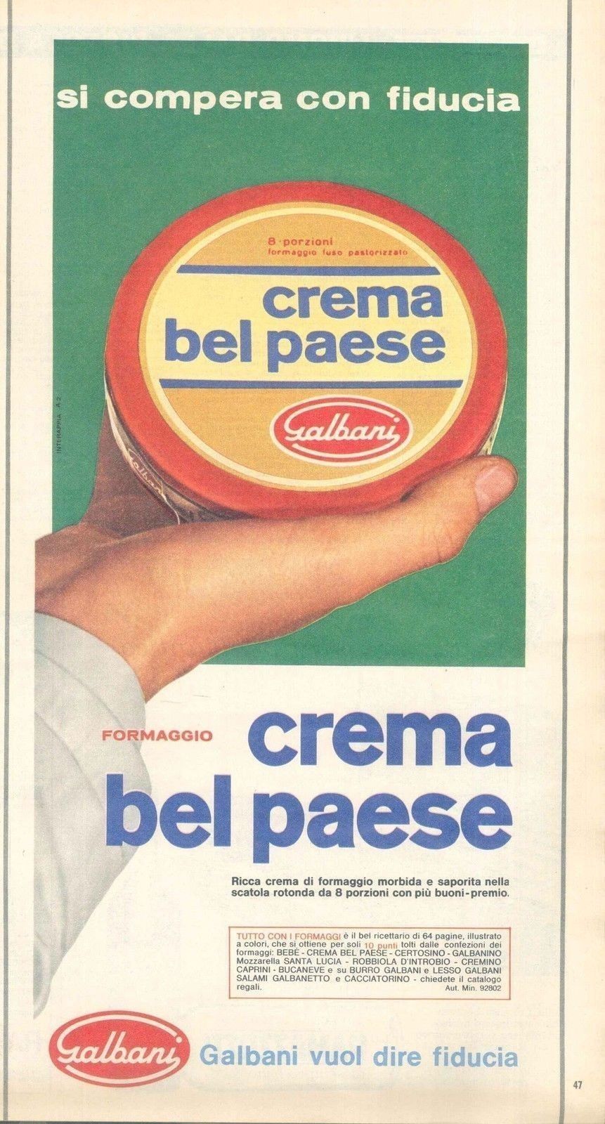 CREMA BEL PAESE - FORMAGGIO - ADVERTISING