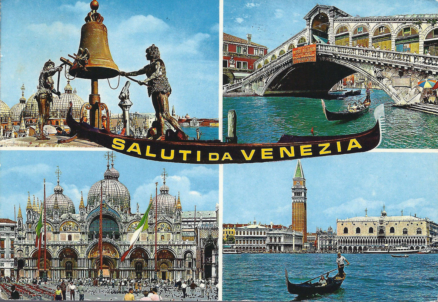 VENEZIA - SALUTI - 4 VEDUTE - V1975