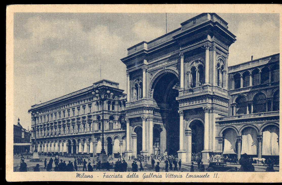 MILANO - FACCIATA DELLA GALLERIA VITTORIO EMANUELE II - NV