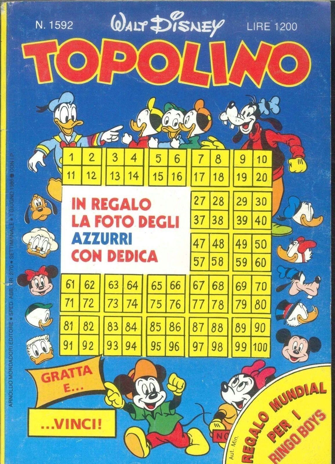 TOPOLINO N° 1592 - 1 GIUGNO 1986