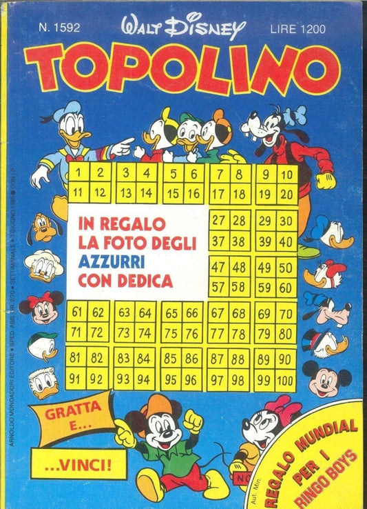 TOPOLINO N° 1592 - 1 GIUGNO 1986