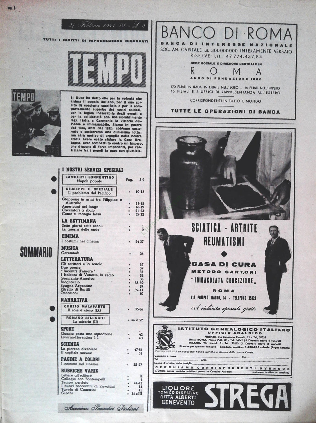 TEMPO N. 92 - MARZO 1941 - PACIFICO - GIAPPONE IN ARMI - AMERICANI NEL FANGO