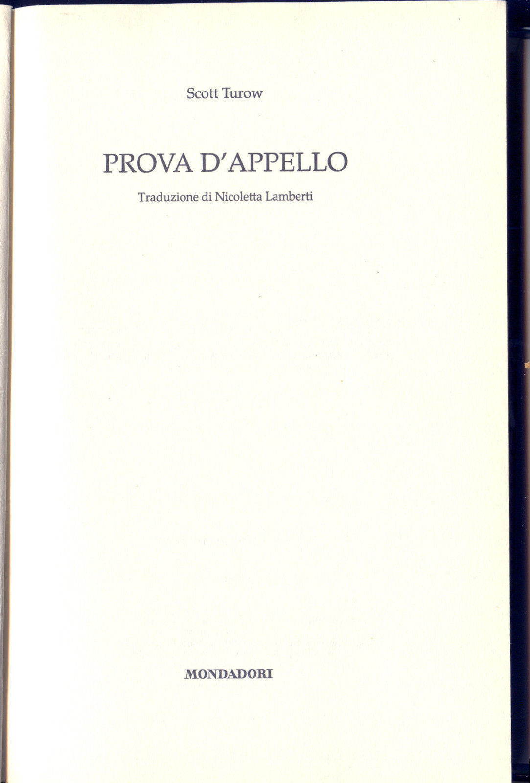 PROVA D'APPELLO - SCOTT TUROW
