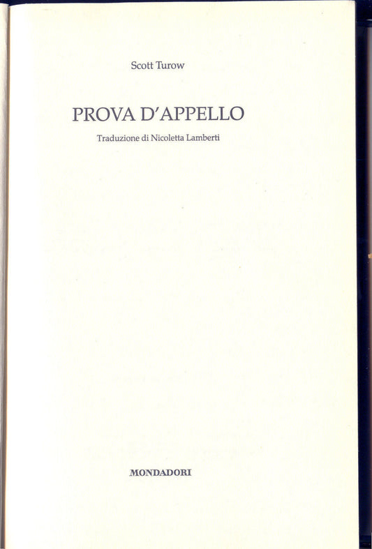PROVA D'APPELLO - SCOTT TUROW