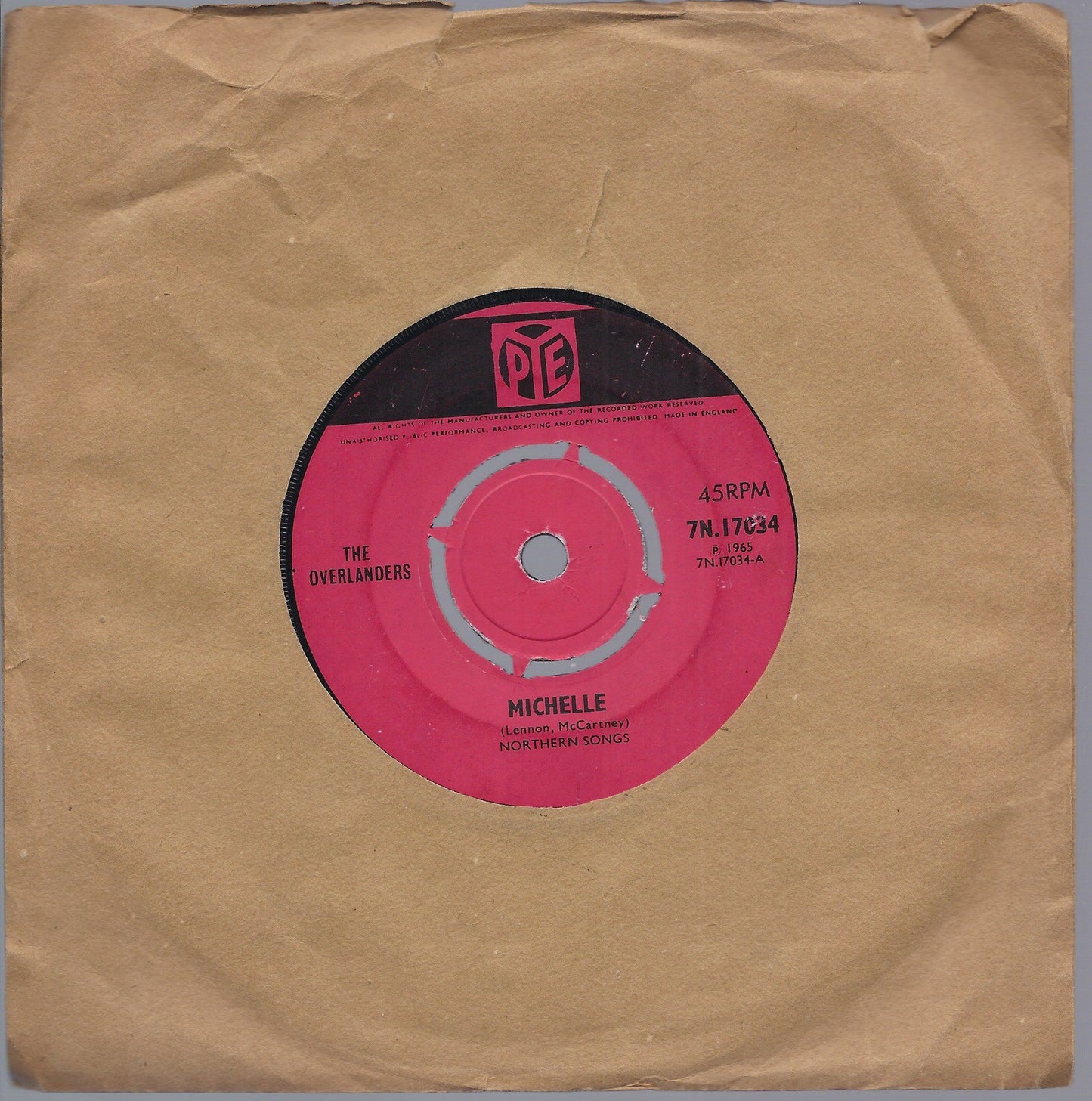 MICHELLE - CRADLE OF LOVE -- THE OVERLANDERS