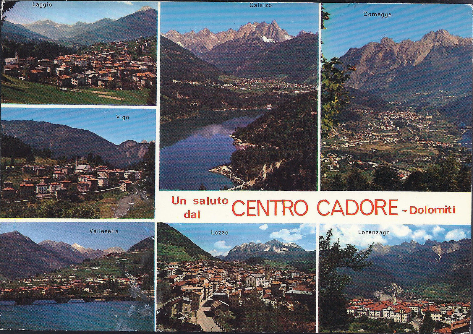 CENTRO CADORE - DOLOMITI - 7 VEDUTE - V 1973 - FG