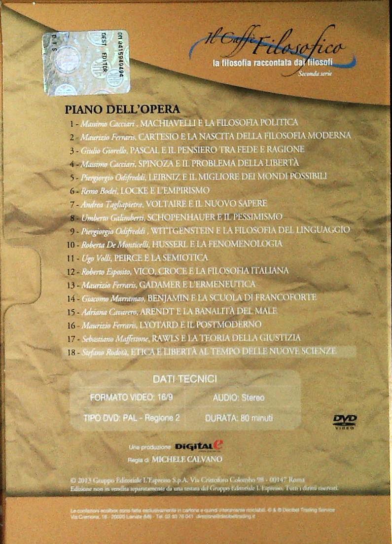 ETICA E LIBERTA' AL TEMPO DELLE NUOVE SCIENZE. IL CAFFE' FILOSOFICO N. 18 - DVD