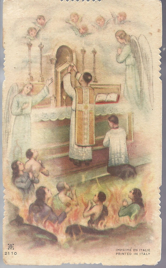 L'EUCARESTIA E LE ANIME PURGANTI - SANTINO - AS15-364 -