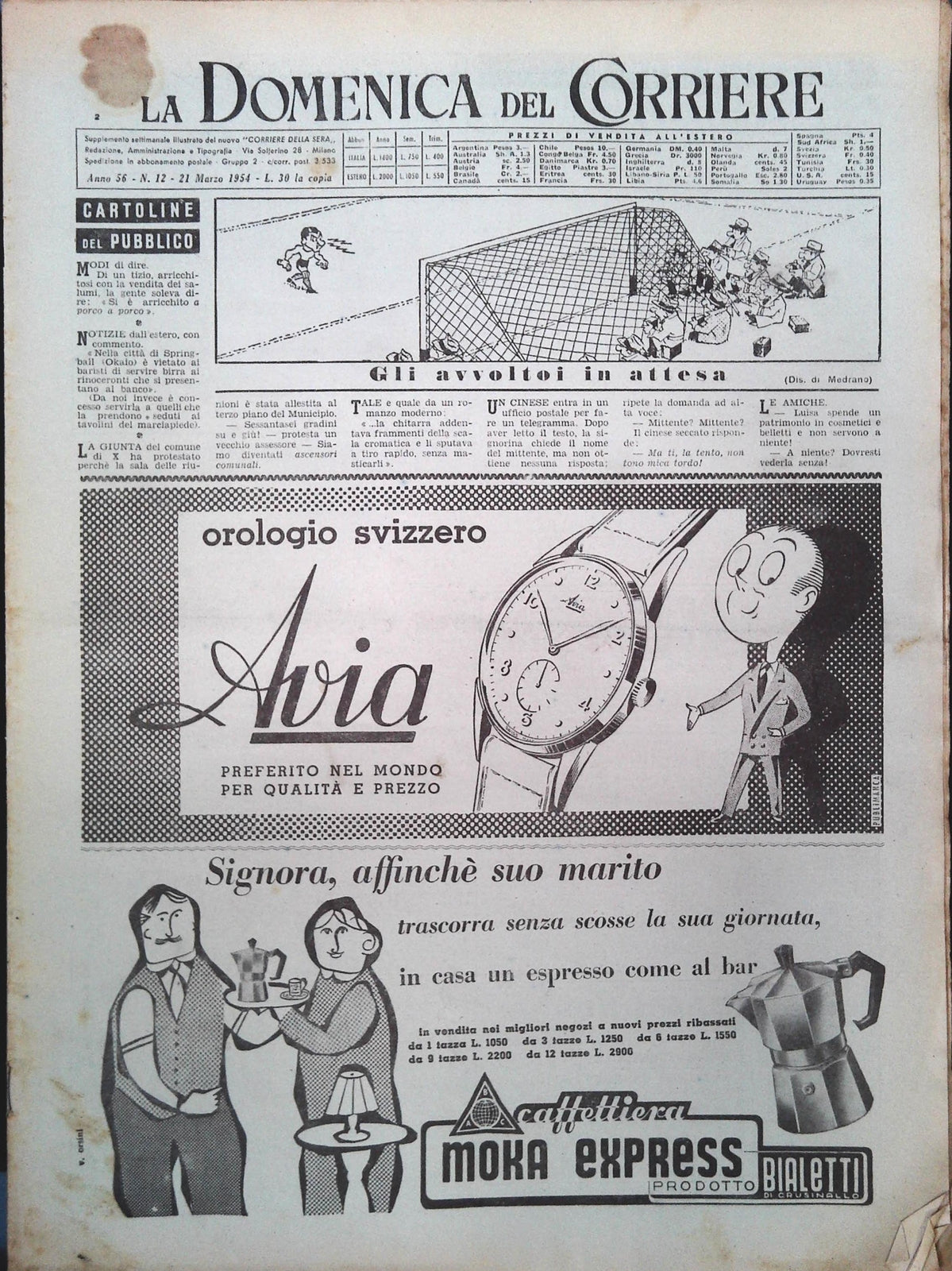 DOMENICA DEL CORRIERE N. 12 - 21 MARZO 1954