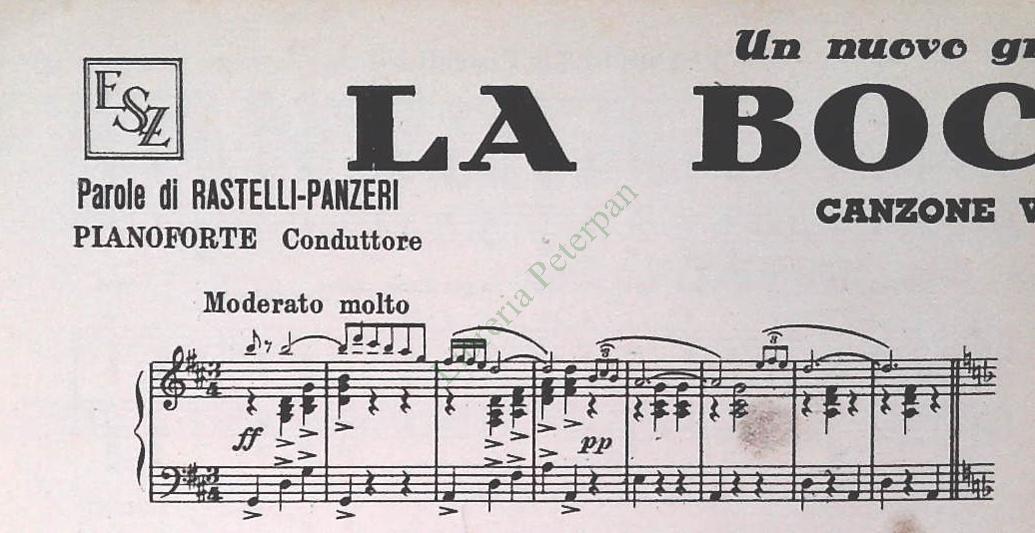 LA BOCCA TUA - BRUNA TARANTINA - SPARTITO-SHEET MUSIC