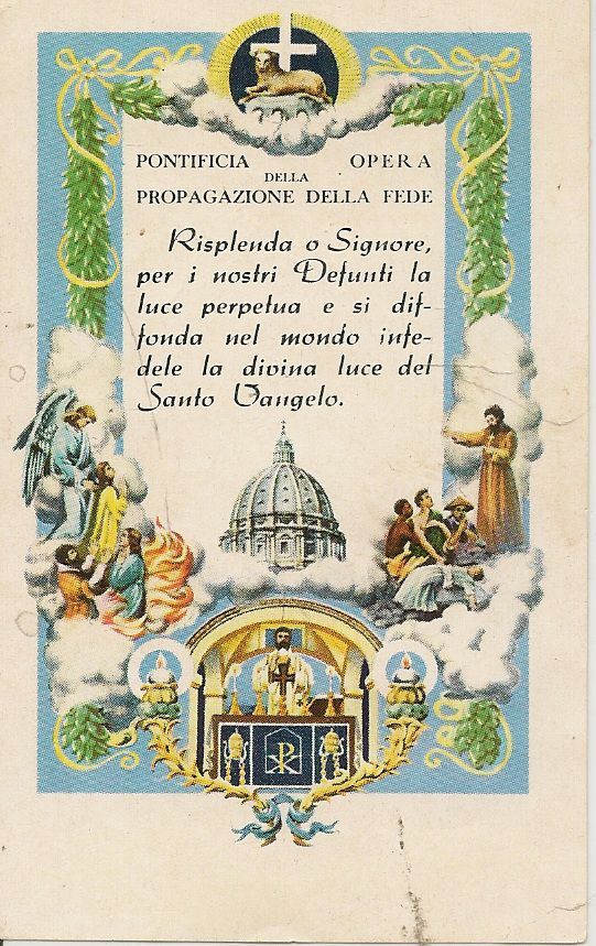 PREGHIERA PER I DEFUNTI - HOLY CARD
