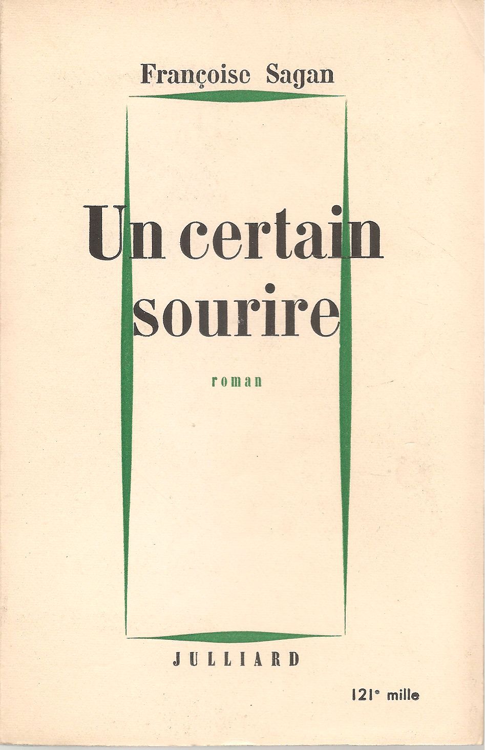 UN CERTAIN SOURIRE - FRANCOISE SAGAN     FRENCH TEXT