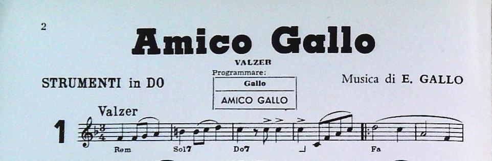 EZIO GALLO - 2 BRANI - SPARTITO-SHEET MUSIC