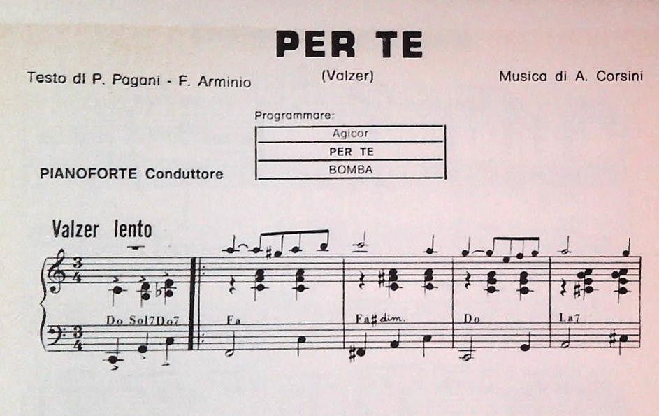 POLCA ANDALUSA - PER TE - SPARTITO-SHEET MUSIC