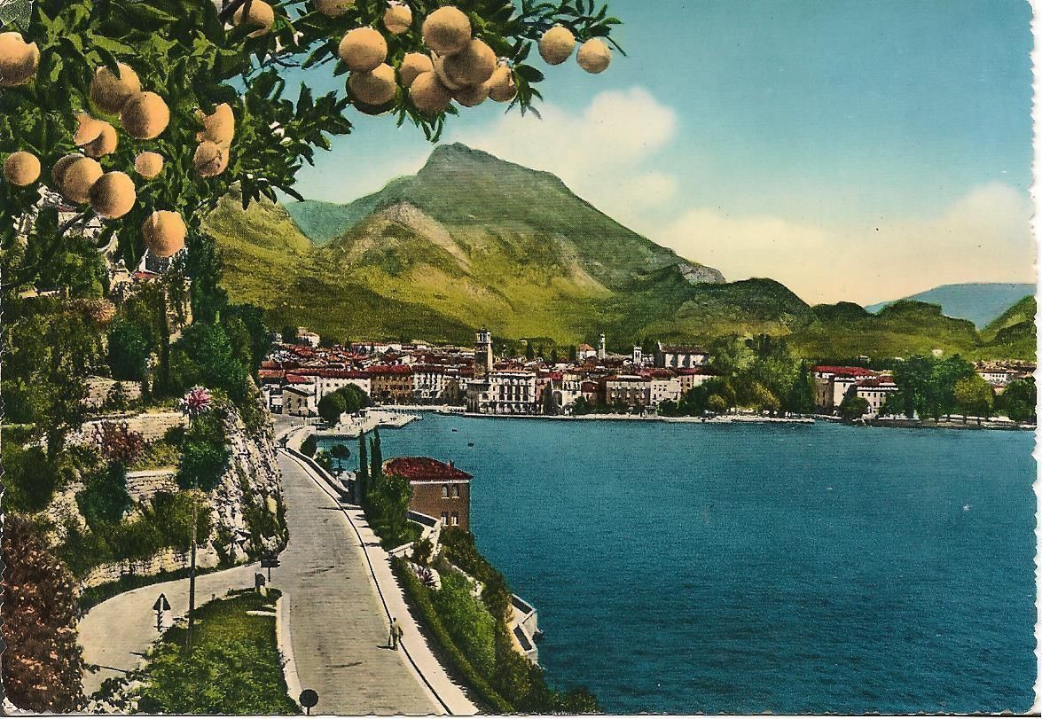 RIVA DEL GARDA - PANORAMA - ACQUARELLATA - NV