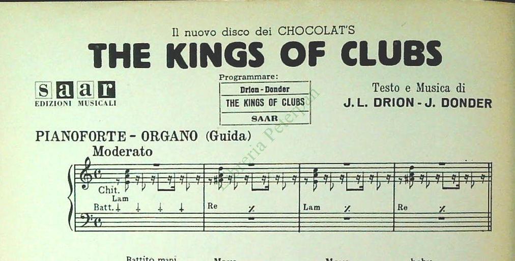 ROCK AND ROLL STAR - THE KINGS OF CLUBS -SPARTITO-SHEET MUSIC