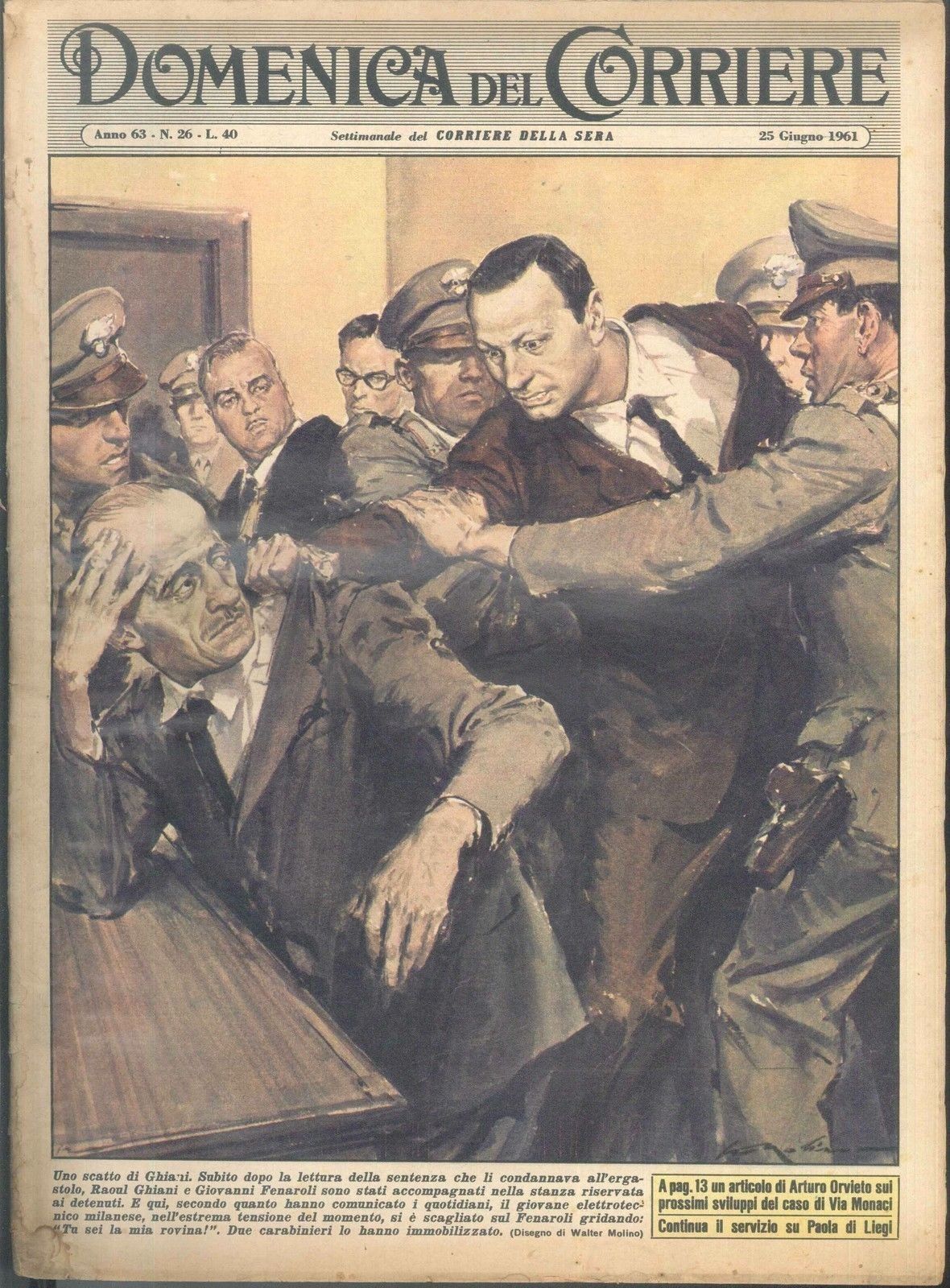 DOMENICA DEL CORRIERE N 26 - 25 GIUGNO 1961