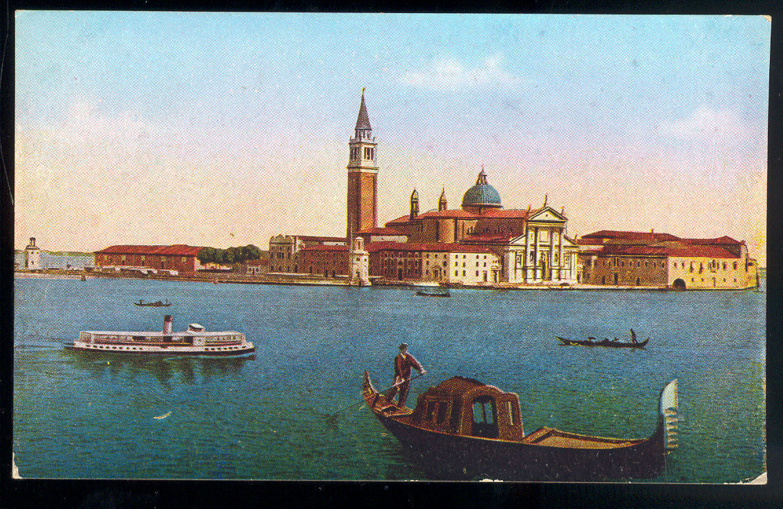 VENEZIA - ISOLA DI S. GIORGIO - NV - DISEGNATA E ACQUERELLAT