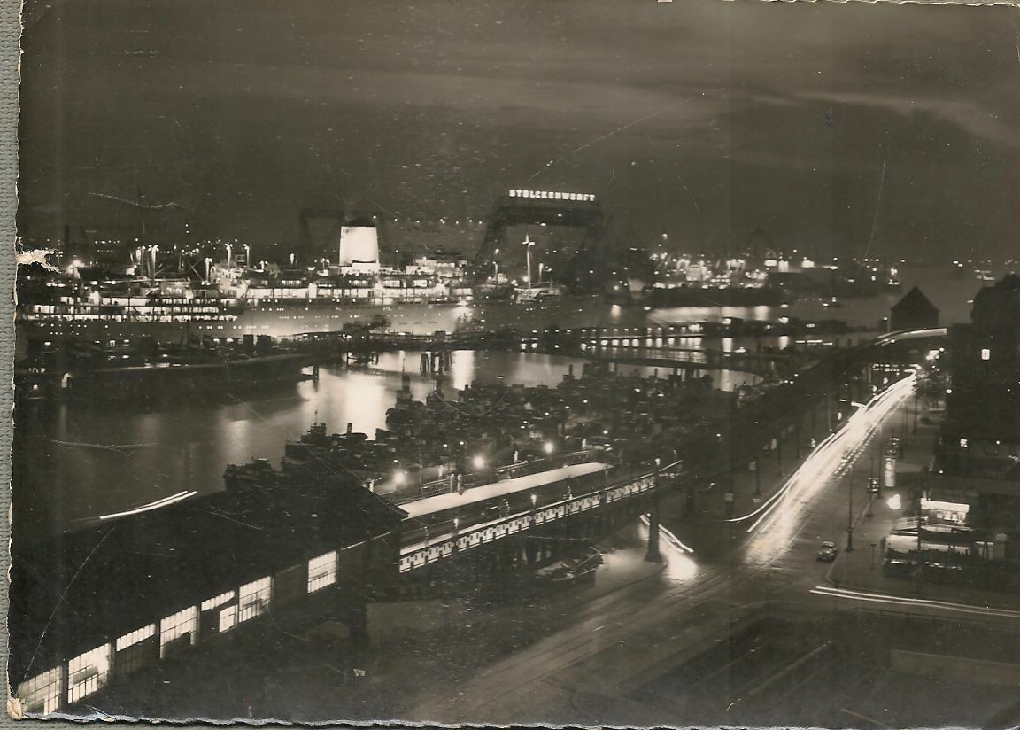 HAMBURG - NOTTURNO - VORSETZEN UND UBERSEEBRUCKE - V1959