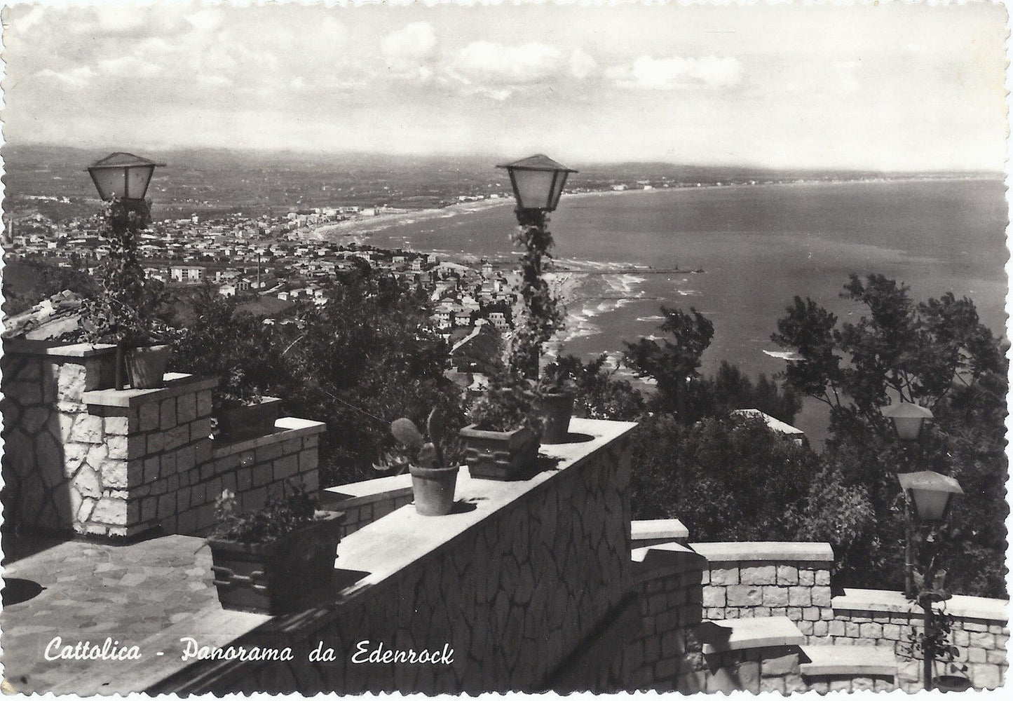 CATTOLICA - PANORAMA DA EDEN ROCK - V 1956 - FG - Ediz. L&ap