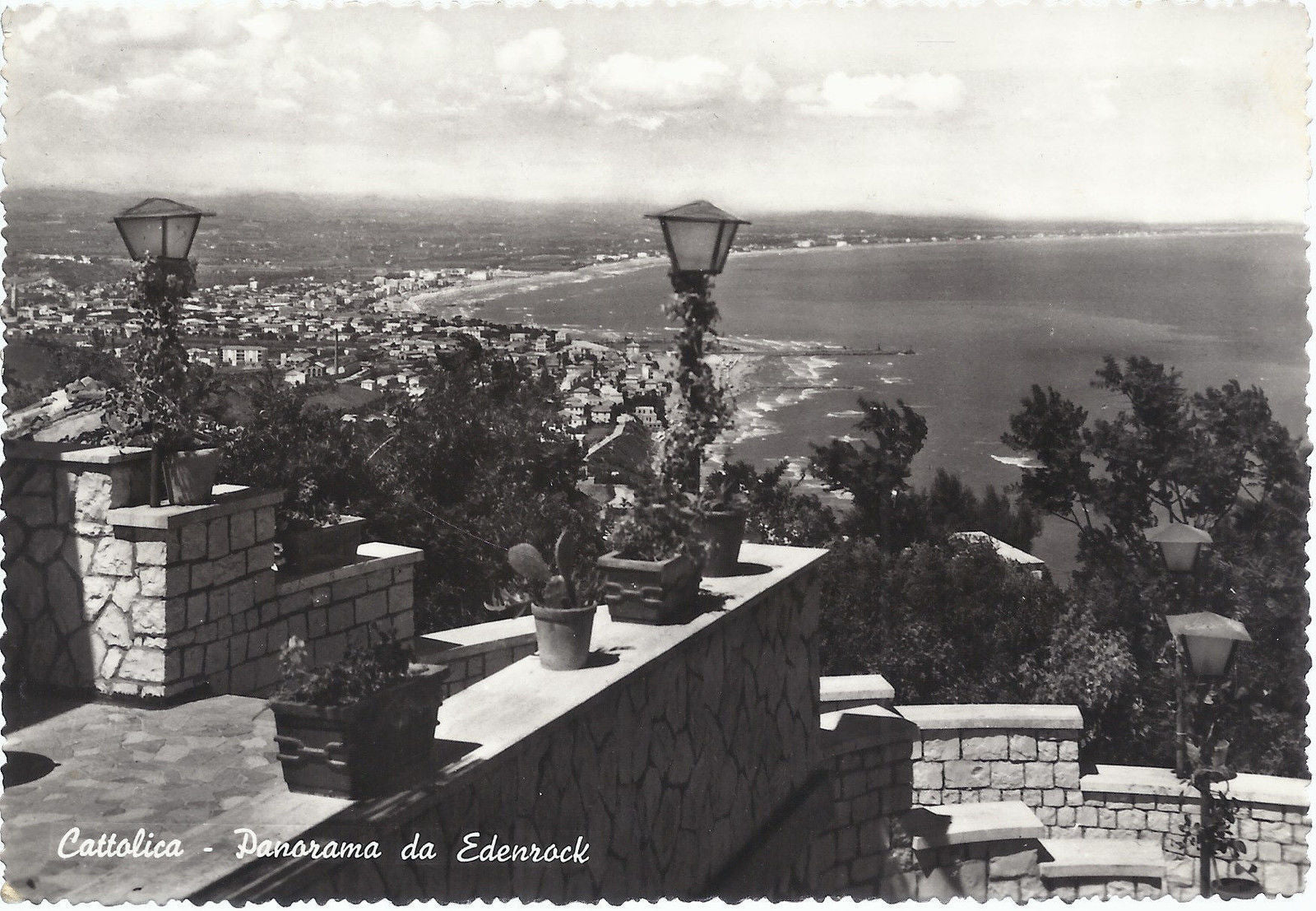 CATTOLICA - PANORAMA DA EDEN ROCK - V 1956 - FG - Ediz. L&ap