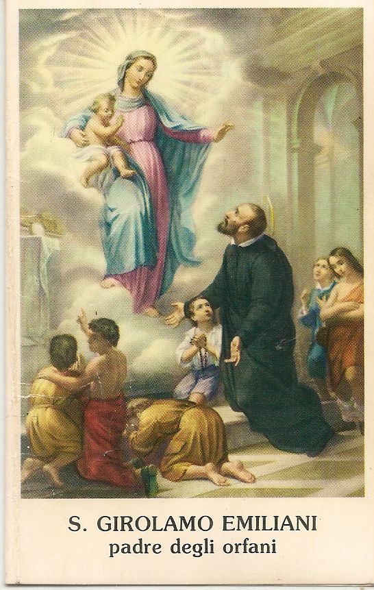 SAN GIROLAMO EMILIANI. PADRE DEGLI ORFANI - HOLY CARD