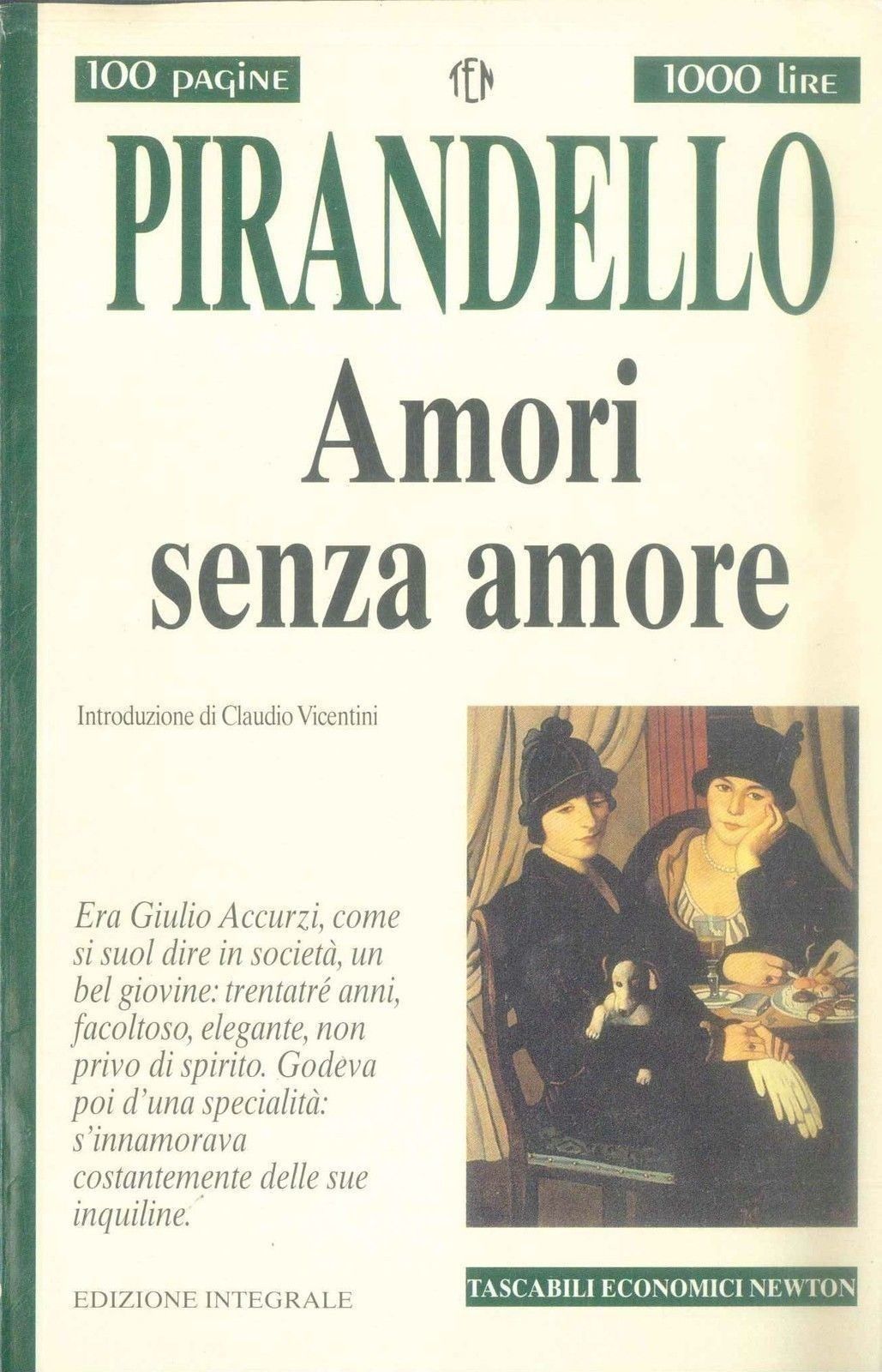 AMORI SENZA AMORI - PIRANDELLO
