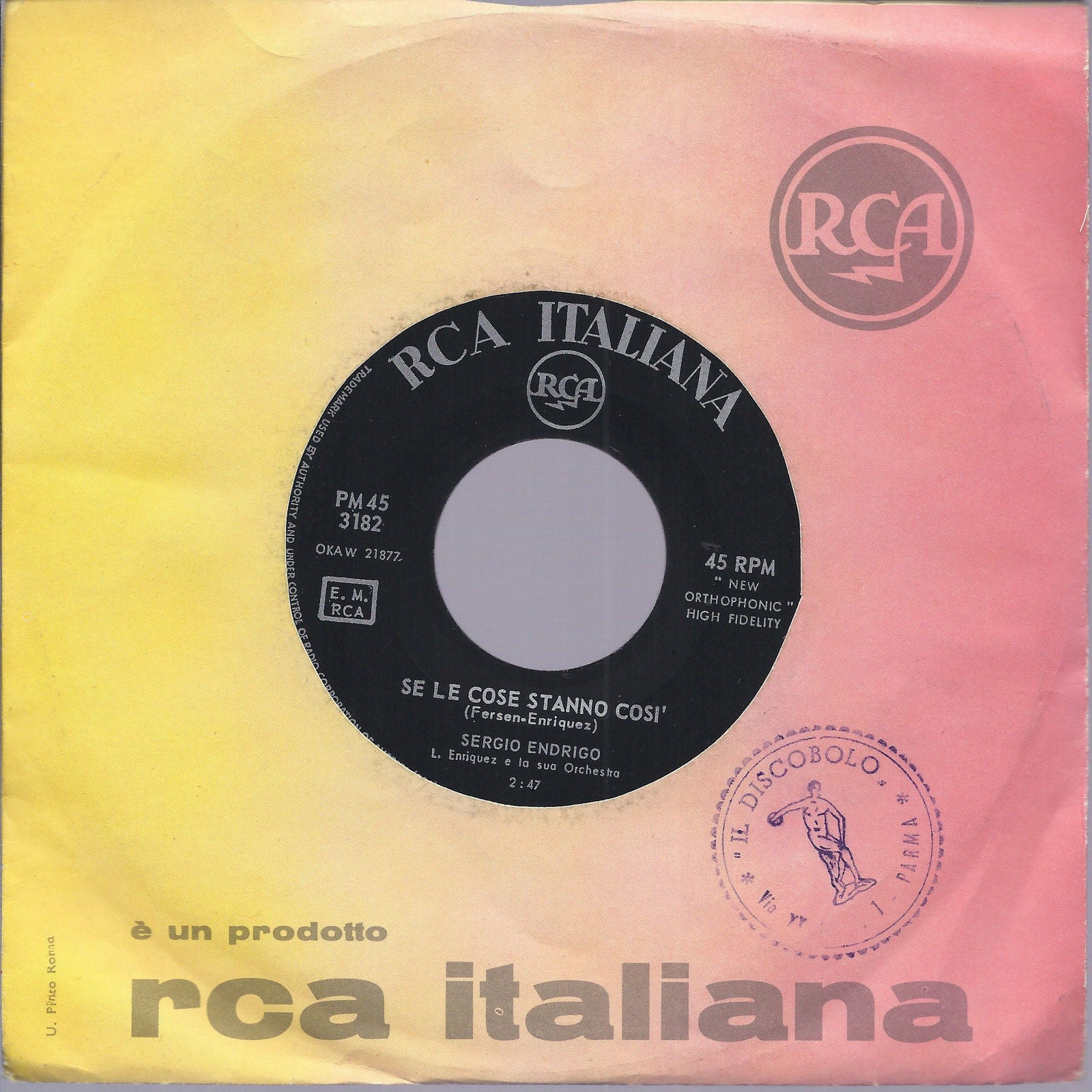 SE LE COSE STANNO COSI - VIVA MADDALENA # SERGIO ENDRIGO