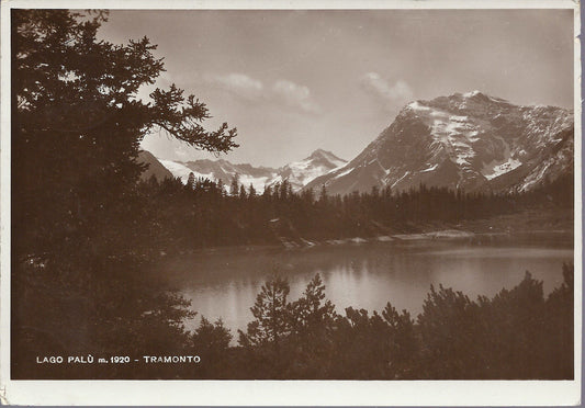 CHIESA VALMALENCO - LAGO PALU' - TRAMONTO - V 1940