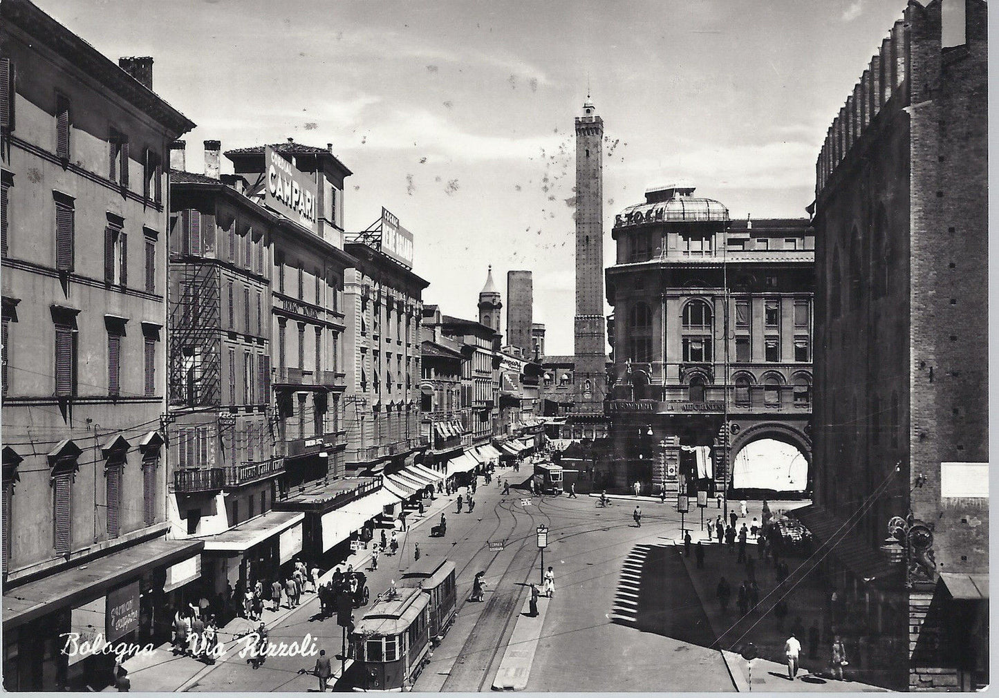 BOLOGNA - VIA RIZZOLI - V 1956 - FG - TRAM