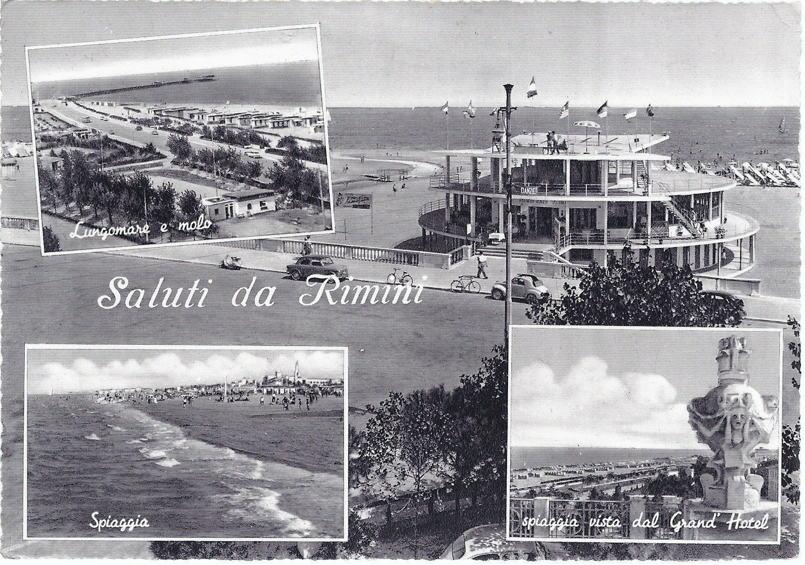 RIMINI - SALUTI - 4 VEDUTE - VSD - FG