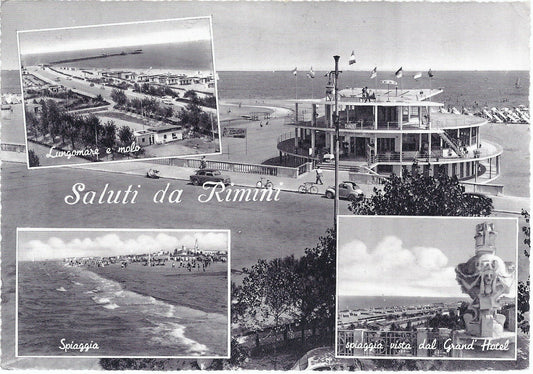 RIMINI - SALUTI - 4 VEDUTE - VSD - FG